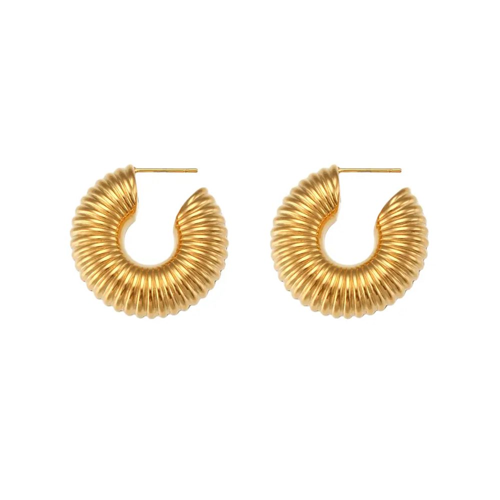 Gold Hoop Eternity Earrings | Vine & Valley Jewelry